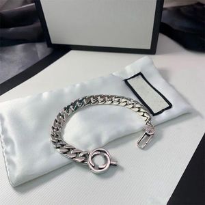 925 Sterling Silver Armband Unisex Designer Armband Lyx Cool Boy G Mode Män Kvinnor Män Kedja Present Par Armband D2109164HL