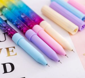 Arco-íris derivo areia creative ballpoint canetas glitter cristal colorido crianças novidade papelaria escritório escritório divertimento liberação relaxar jogar caneta bola