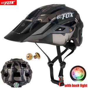 BATFOX Racing Bicycle Helmet with Light In-mold Road Cycling for Men Women Ultralight Helmet Sport Safety Equipment