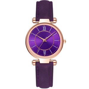 MCYKCY BRAND LEISURE Style moda Women Watch Good Selling Purple Dial Atrakcyjne damskie zegarki kwarcowe zegarek