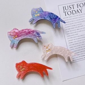 Frauen Mädchen Acryl Sternenhimmel Katze Haarspange Stirnband Haarspangen Haarnadeln Haarschmuck Accesorios Kopfbedeckung