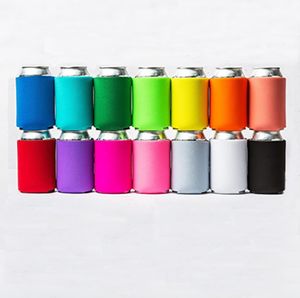 Blank Beer Can Coolers Sleeves Neoprene Soft Insulated Plain Sleeve Cover Of Soda Beers Water Bottles Blanks For Vinyl Projects Wedding Favors Gifts HH7-1161