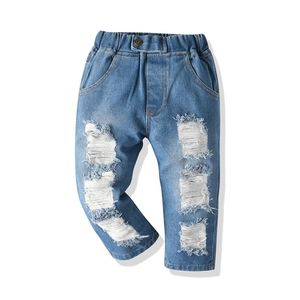 Tem Doger Mode Kinder Jungen Jeans Hosen Kinder Baby Boy Denim Lange Kleidung Jungen Cowboy Hosen Für 2-6 Jahre 211102