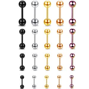 Kolczyki stołowe ze stali nierdzewnej dla kobiet Girls Barbell Cartilage Helix Kolczyk Piercing Biżuteria 5 kolorów