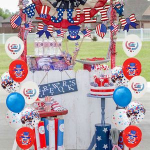 US Independence Day Ballons 10 teile/los Party Hintergrund Kombination Pailletten Ballon Hochzeit Dekoration 12 Zoll T2I52164