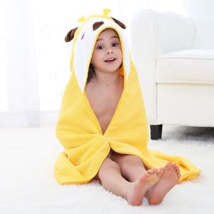Baby Animal Cartoon Hooded Towel Beach Bath Robes Soft Children Poncho Towels Bathing Suit Towel For Boys Girls Kids Bathrobe 1409 B3