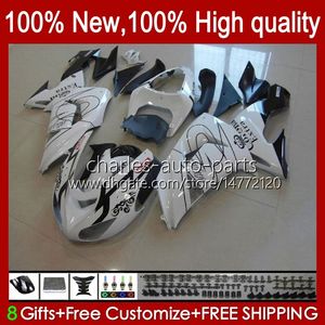 OEM Bodywork For KAWASAKI NINJA ZX1000 ZX-10R ZX1000CC 06-07 Moto Body 14No.13 ZX 10R 10 R 1000 CC 1000CC 2006 2007 ZX10R 06 07 ZX1000C 2006-2007 Fairings white glossy