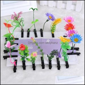& Jewelry Est Lovely Novelty Plants Hair Clips Headwear Small Bud Antenna Hairpins Lucky Grass Bean Sprout Mushroom Party Barrettes C3 Drop