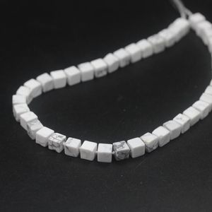 15.5"/strand Natural White Turquoises Square Nugget Pendant Beads,Howlite Gems Stone Solid Loose Beads Bracelat Jewelry Making