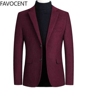 Moda Mens Casacos e Casacos Masculinos Masculino Um Pedaço Blazer Top Blens Manchas Terno Homens Jaqueta Primavera Smart Casual Casaco Sólido Dois Botões Y1122