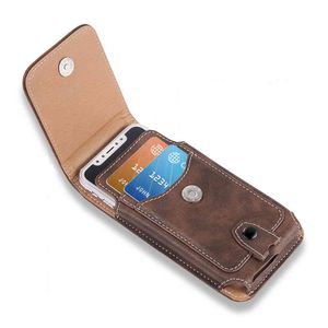 Custodia classica per telefono in pelle Custodia 11Pro Max XS 7 8 Marsupio Fondina magnetica Clip da cintura Cover per telefono redmi 5Plus