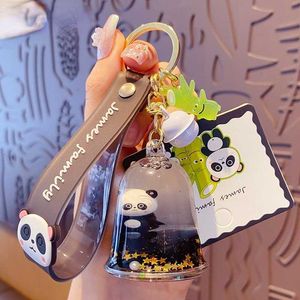 Floating Jelly Bottle Keychain Carabiner for keys Creative Couple Keychain Pendant key chain accessories Cute Keychain for bags G1019