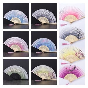 Party Favor Classical folding fan Chinese wind female Japanese style and wind small fan cheongsam props Party Supplies T2I52299