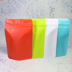 Sacchetto colorato 10x15 cm (4x6 pollici) Sacchetto per imballaggio di caramelle termosaldabile stand up borse foglio di alluminio uso con chiusura lampo per alimenti