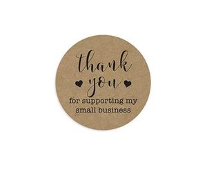 2021 Kraft Paper Tags Thank You for Supporting My Small Business Stickers Seal Labels DIY Christmas Gift Decoration Stickers 500pcs