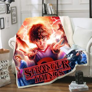 Stranger Things Printed Fleece Blanket for Beds Thick Quilt Fashion Bedspread Sherpa Throw Blankets