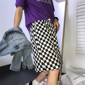 Wholesale black and white plaid shorts for sale - Group buy Black and White Plaids Shorts for Mens Summer Clothing Teens Japanese Fashion Trends Hip Hop Pants Plus Size Harajuku Streetwear X0601
