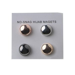 Pins, Broches N0HE Metal Plating Magnético Hijab Clipe Seguro Broche Acessório de Luxo Sem Buraco Pins Ímã para Lenço Muçulmano