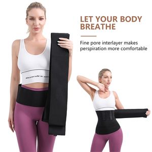 Snatch Me Up Bandage Tummy Wrap Waist Trainer Body Shaper Trimmer Shapewear Belt Slim Loss Stomach Waist Wrap Belt Hook Breasted 220307