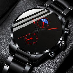 Wristwatches Mode Herren Uhren Luxus Männer Business Casual Quarz Armbanduhr Klassische Mann Schwarz Edelstahl Analog Uhr Montre Homme