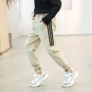 Arrivals Girls Pants Fashion Letter Black Apricot Boys Casual Sport Cotton Kids Children Trousers 2-7T 210629