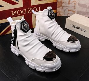 2021 black Casual Boots Flat Shoe Makasin Men's High Top Rock Hip Hop Mix Colors for Men chaussure homme luxe marque b5