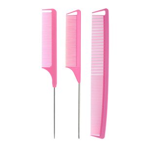 3 teile / satz Trennen Haarbürsten Zöpfe, Rattenhandel Stahl Pintail Hitzebeständiger Neckkamm für Home-Salons