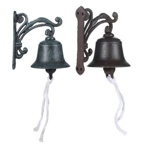 Outro Hardware de porta Jantar de ferro fundido Bell Parede Pendurado Metal Campainha Vintage Bem-vindo Family Garden Craft Decoração