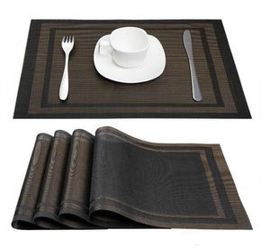 Placemats PVCダイニングテーブルマット断熱汚れ防止プルカタットアンチスリップ洗えるパッドレストランプレイスマットRH6009