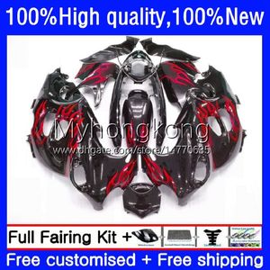 Corpo per Suzuki katana GSXF600 GSXF750 GSXF 600 750 CC 98-02 17NO.124 GSX600F 600CC 750cc 1998 1999 2000 2001 2002 GSX750F GSXF-600 98 99 00 01 02 OEM Failing Red Fiamme