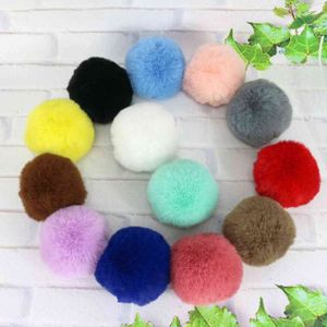 10Pcs/lot False Multicolor Hat Ball Pom Handmade DIY Artificial Raccoon Ball Wholesale Cap Faux Fox Fur PomPom 8Cm Y21111