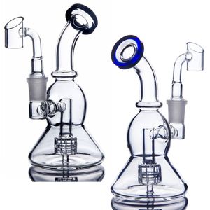 Mini Schwarz Blau Kürbisform Shisha Fackel Innenglas Wasser Bons Recyler Fab Egg Dab Rigs Rohre 14,4 mm Banger