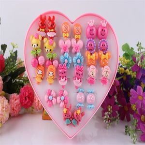 5pcs/lot Mixed Styles Lot ovely Cartoon Children Jewelry Baby Girl Earrings Kids Ear Clip On Pierced Alloy Painless Earrings 2046 Y2