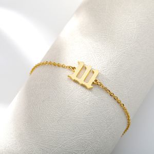 Angel Number Ankle Link Bracelets for Women Dainty 111 222 333 444 555 777 888 999 Gold Slliver Stainless Steel Numbers Anklet Beach Foot Jewelry Gifts