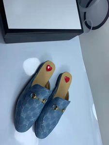 2021 Muller 신발 패션 디자이너 숙녀 로퍼 봄과 가을 100 % 정품 가죽 샌들 캐주얼 Sholeace 상자 큰 크기