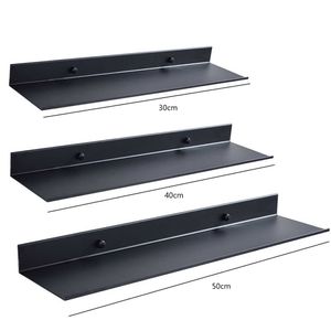 Badrumshyllor Arrangör Aluminium Badrumshylla Kök Hylla Vägg Hylla Dusch Förvaring Rack Organizer Badrum Tillbehör 210724