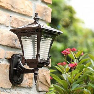 Sollampor LED Lights Outdoor High Quality Reflector Super Bright Antique Lighting Wall Lamp Mounted Light för Garden Yard