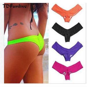 Wholesale 2021 V Shape Sexy Women Thong Bikini Biquines Brasileiros Biquini Panicat Moda De Praia Brazilian Bottom1