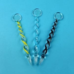 Fajna Kolorowe Palenie Szkło Kształt Szklana Ziół Tobacco Łyżka Łopata Scoop Spade Poker Bong Oil Rigns Dabber Wax Wax Waterpipe Handmade Holder DHL za darmo