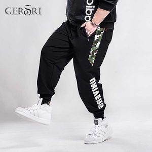 GERSRI Moda Spor Jogging Erkekler Gevşek Pantolon Rahat Joggers Sweatpants Erkekler Pamuk Patchwork Pantolon Hip Hop Pantolon Artı Boyutu 7XL X0621