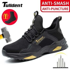 SafetyShoesmenanti-SmashingSteeltoEcappunctureProofConstructionLightWeightBreathableSneakerworkBootSwomenquality 211217