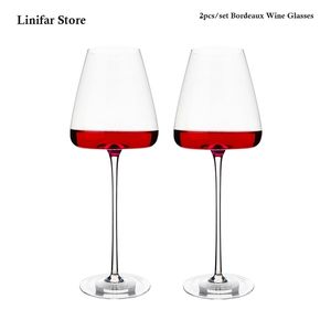 2pcs Goblet Wine Glass ml Kitchen Utensils Crystal Water Champagne Glasses Bordeaux Wedding Party Birthday Gift Lead Free