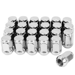 X AUTOHAUX 24PCS Chrome M14X1.5 Bulge Acorn Cone Seat Steel Racing Lug Wheel Nuts Skruvbilmodifiering