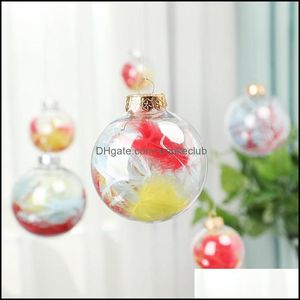 Decorações Festivo Festa Suprimentos Home GardenWedding Bauble Ornaments Xmas Decoração Clear Glass Balls 3 