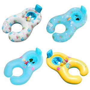 Wholesale swim rafts for sale - Group buy Mother Baby Swimming Float Ring Inflatable Infant Floating Swim Pool Accessories Circle Bathing Double Raft Rings Toy Life Vest Buoy