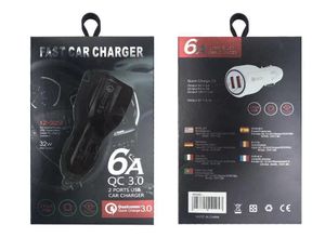 상자 QC 3.0 듀얼 USB 포트 자동차 충전기 고속 빠른 충전 3.1A 어댑터 아이폰 삼성 S8 S10 안드로이드 전화