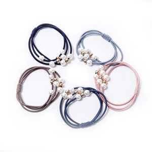 2021 Fashion Korean version head rope adult pearl son INS web celebrity tie manufacturers for straight rubber band strong hair circle