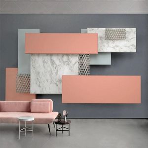 Wallpapers Custom Mural Wallpaper D Stereo Geometric Marble Wall Painting Living Room Bedroom Modern Creative Art Papel De Parede Sala D