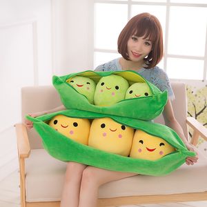 25 センチメートルキッズベビーぬいぐるみかわいいエンドウ豆ぬいぐるみ植物人形ガールフレンドかわいい子供のためのギフト高品質エンドウ豆の形の枕のおもちゃ 1543 Y2