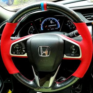 A cobertura do volante de fibra de carbono é adequada para o Civic CRV Lingpaihao Shadow Sharing Domain de décima geração da Honda